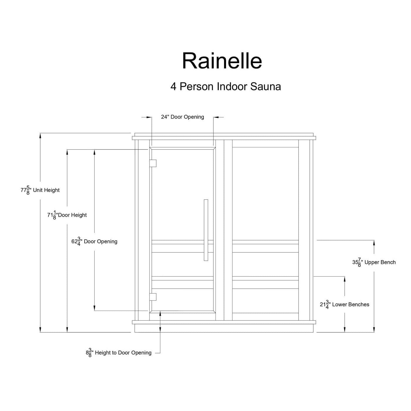 Almost Heaven Rainelle 4-Person Indoor Sauna - Image 9