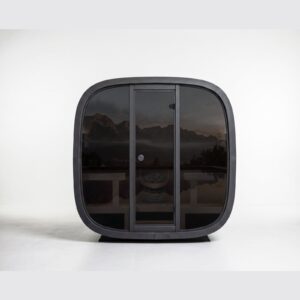 Leil Black Cube Premium 4-Person Outdoor Sauna
