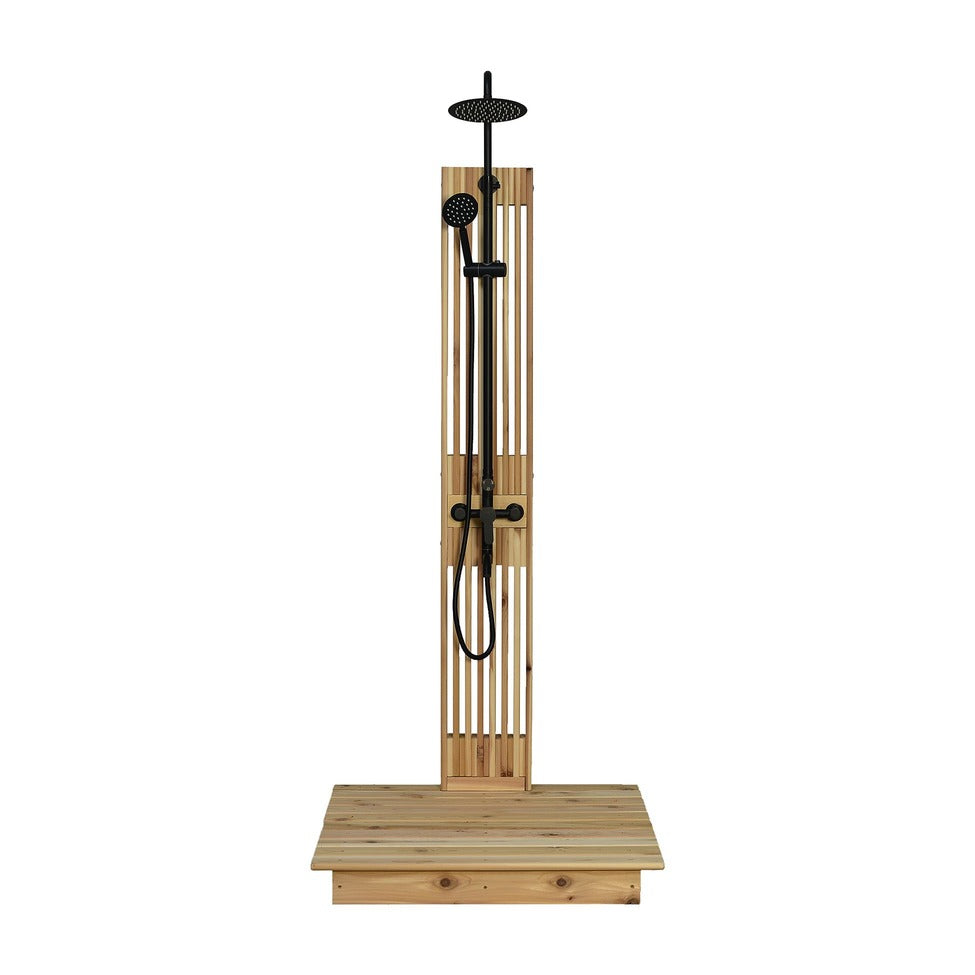 Rinse Cascade Floor Shower Onyx With Floor