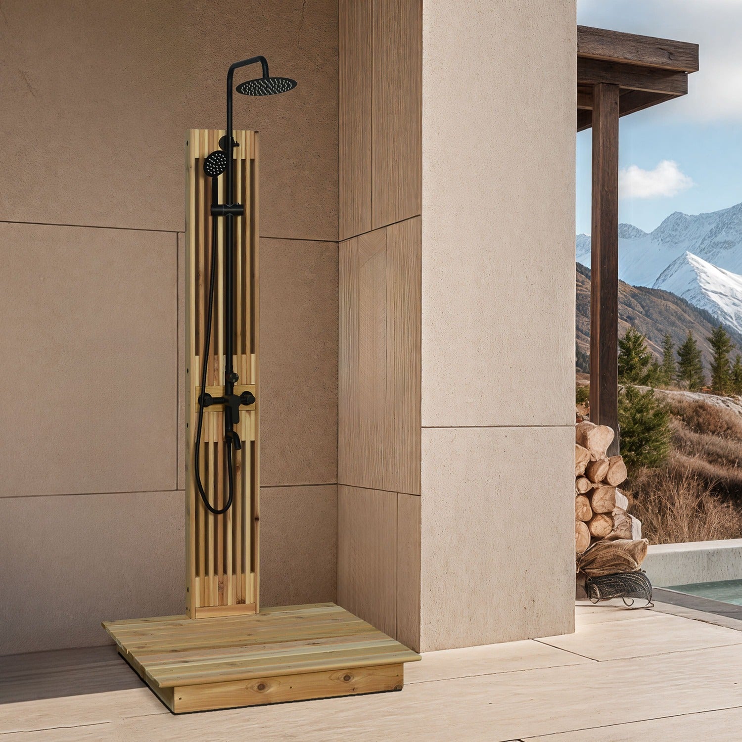 Rinse Cascade Floor Shower Onyx With Floor - Image 3