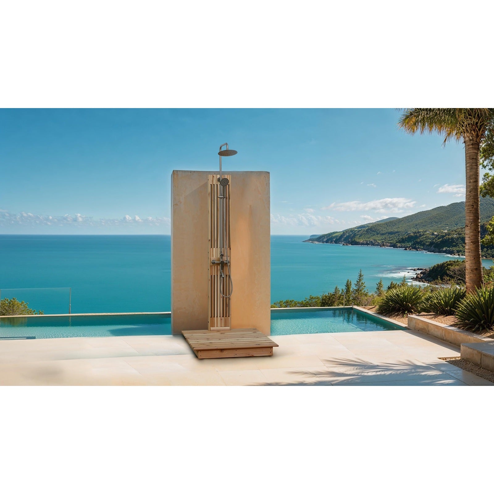 Rinse Cascade Floor Shower Polished With Floor - Image 3
