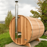 Chimney & Heat Shield Set for Out The Back Wall - Barrel Sauna