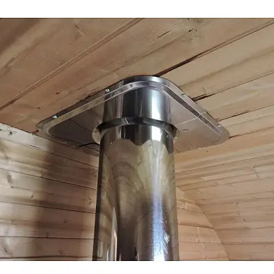 Harvia WHP1000500M-PKG Harvia 1000500M Chimney & Assembly Kit, Barrel, Flat Roof Black - Image 4