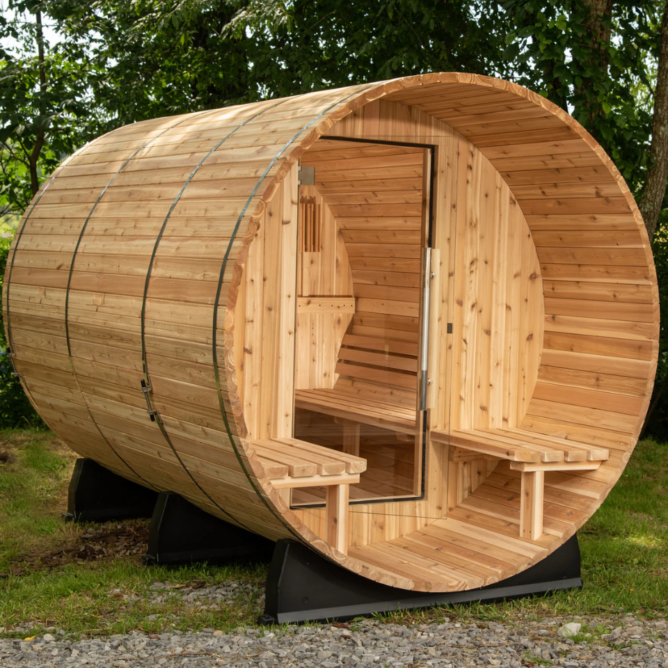 Almost Heaven Fairmont 4-Person Canopy Barrel Sauna, 6x5+2 ft. – 2 ft. Porch - Image 6
