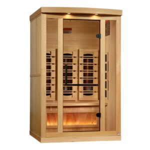 Golden Designs 2-Person Full Spectrum Infrared Sauna w/ Himalayan Salt Bar