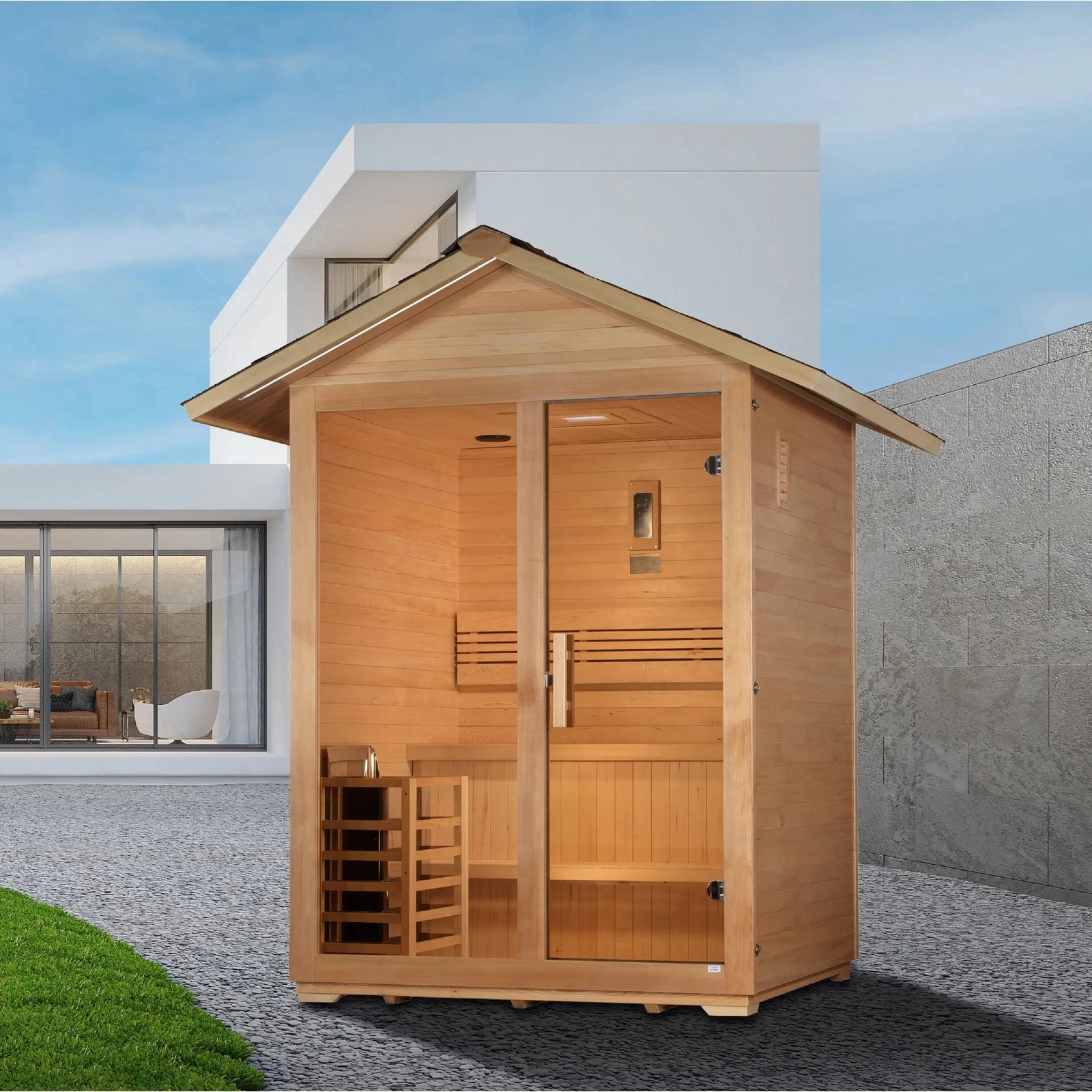 Golden Designs Arlberg 3-Person Outdoor Traditional Sauna - Image 4