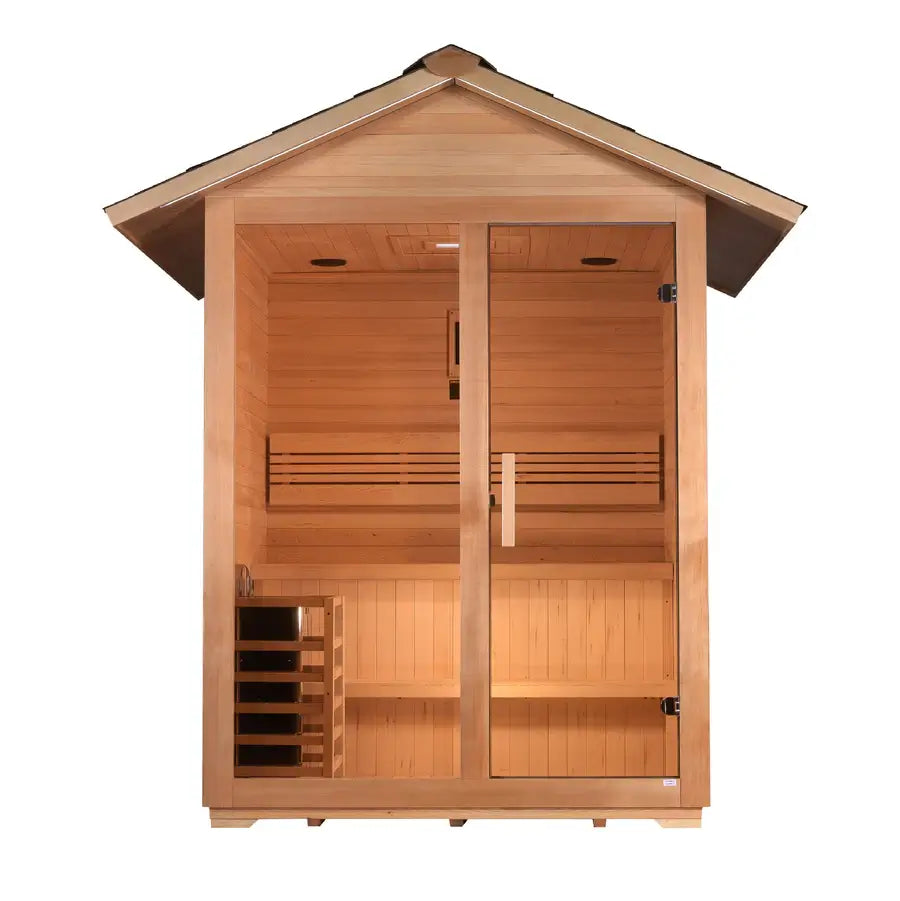 Golden Designs Arlberg 3-Person Outdoor Traditional Sauna - Image 3