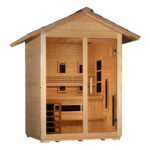 Golden Designs Carinthia 3-Person Outdoor Hybrid Sauna (PureTech™ Full Spectrum Infrared & Harvia SWS80)