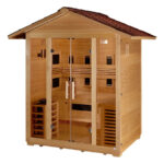 Golden Designs Gargellen 5-Person Outdoor Hybrid Sauna (PureTech™ Full Spectrum Infrared & Harvia SWS80)
