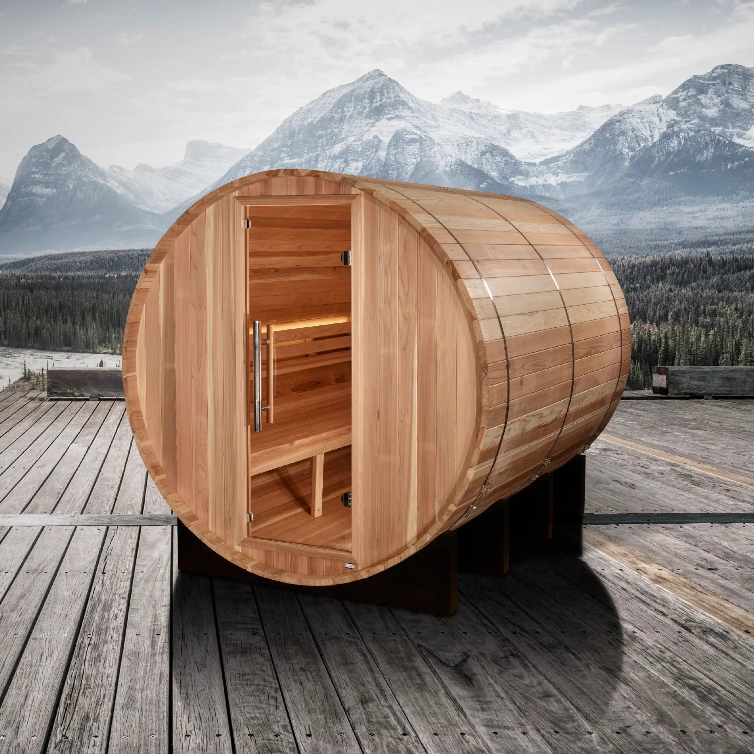 Golden Designs Klosters 6-Person Barrel Sauna - Image 5