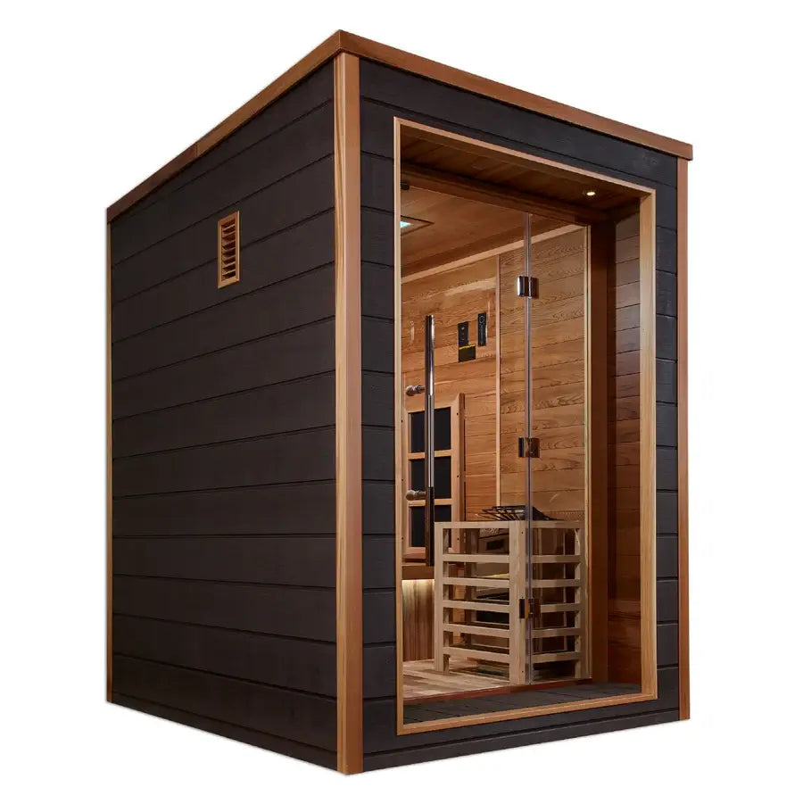 Golden Designs Nora 2-Person Outdoor Hybrid Sauna (PureTech™ Full Spectrum Infrared & Harvia SWS60) - Image 3