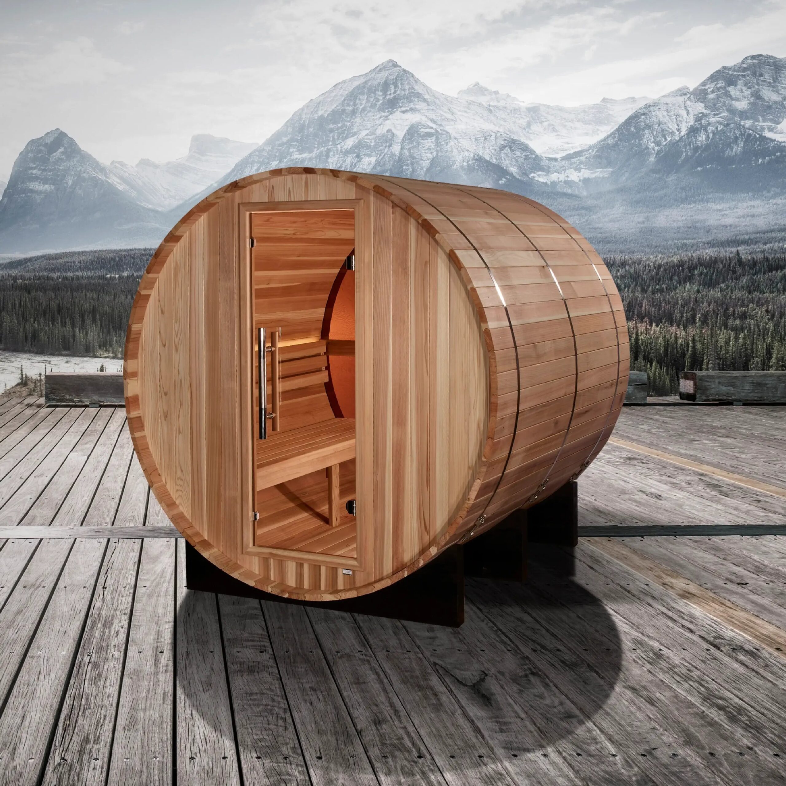 Golden Designs Zurich 4-Person Barrel Sauna - Image 5