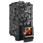 Harvia Legend 240 SL 21 kW Wood Burning Sauna Stove w/ Fire Chamber Extension