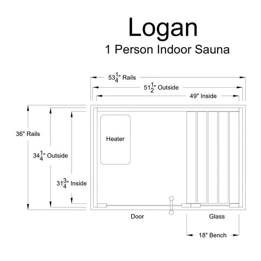 Almost Heaven Logan 1-Person Indoor Sauna - Image 9