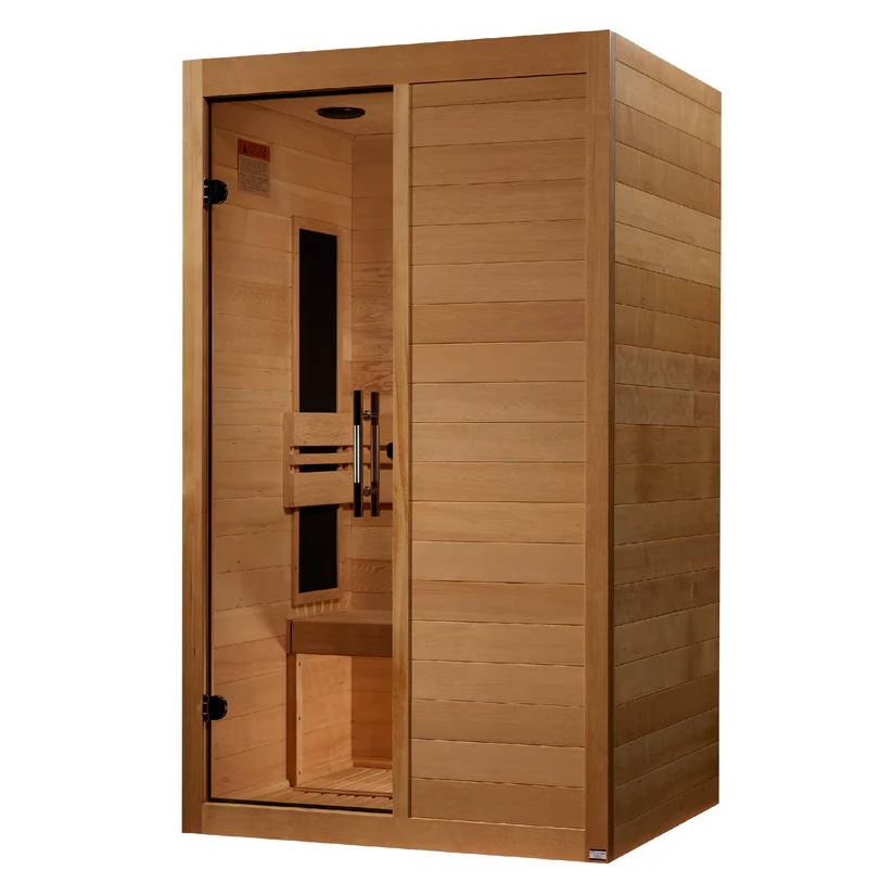 Maxxus S-Line Yoga 2-Person Low EMF FAR Infrared Sauna (Canadian Hemlock) - Natural - Image 3
