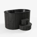 SaunaLife S2B 2-Person Cold/Hot Immersion Tub, Black