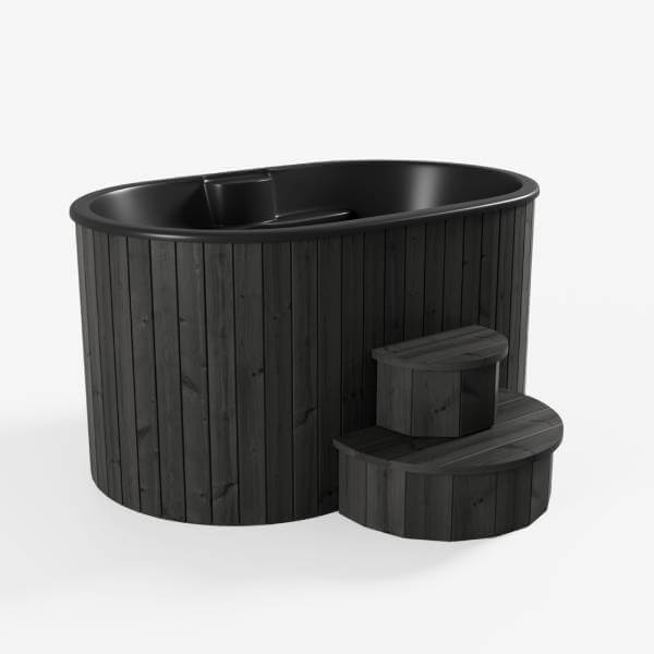 SaunaLife S2B 2-Person Cold/Hot Immersion Tub, Black