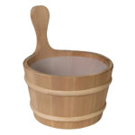 Prosaunas Alder Wood Sauna Bucket Lined, 4-Liter