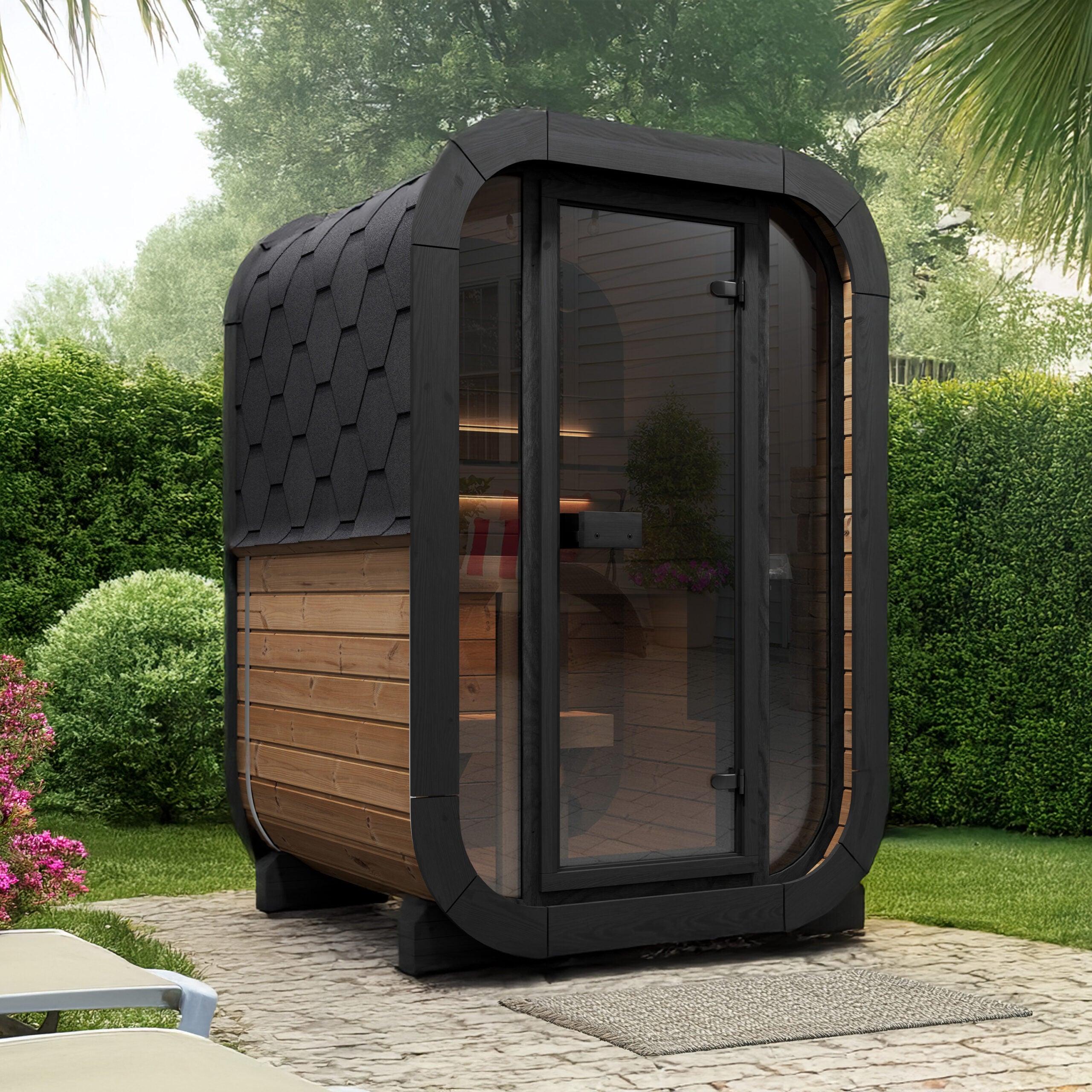 SaunaLife CL3G 2-Person Sauna with Glass Front - Image 6