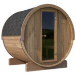 SaunaLife E7 4-Person Barrel Sauna, 71"x81"