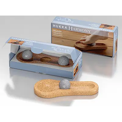 Hukka SoleJoy Sauna Massage Stones with Natural Cork Base, Spheres, 2 Pcs - Image 7