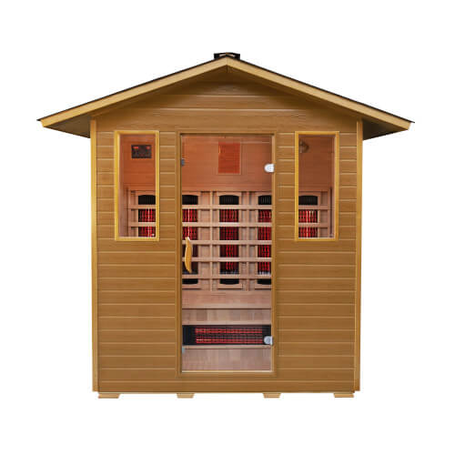 Sunray Cayenne 4-Person Outdoor Infrared Sauna w/ Ceramic Heaters - Image 2