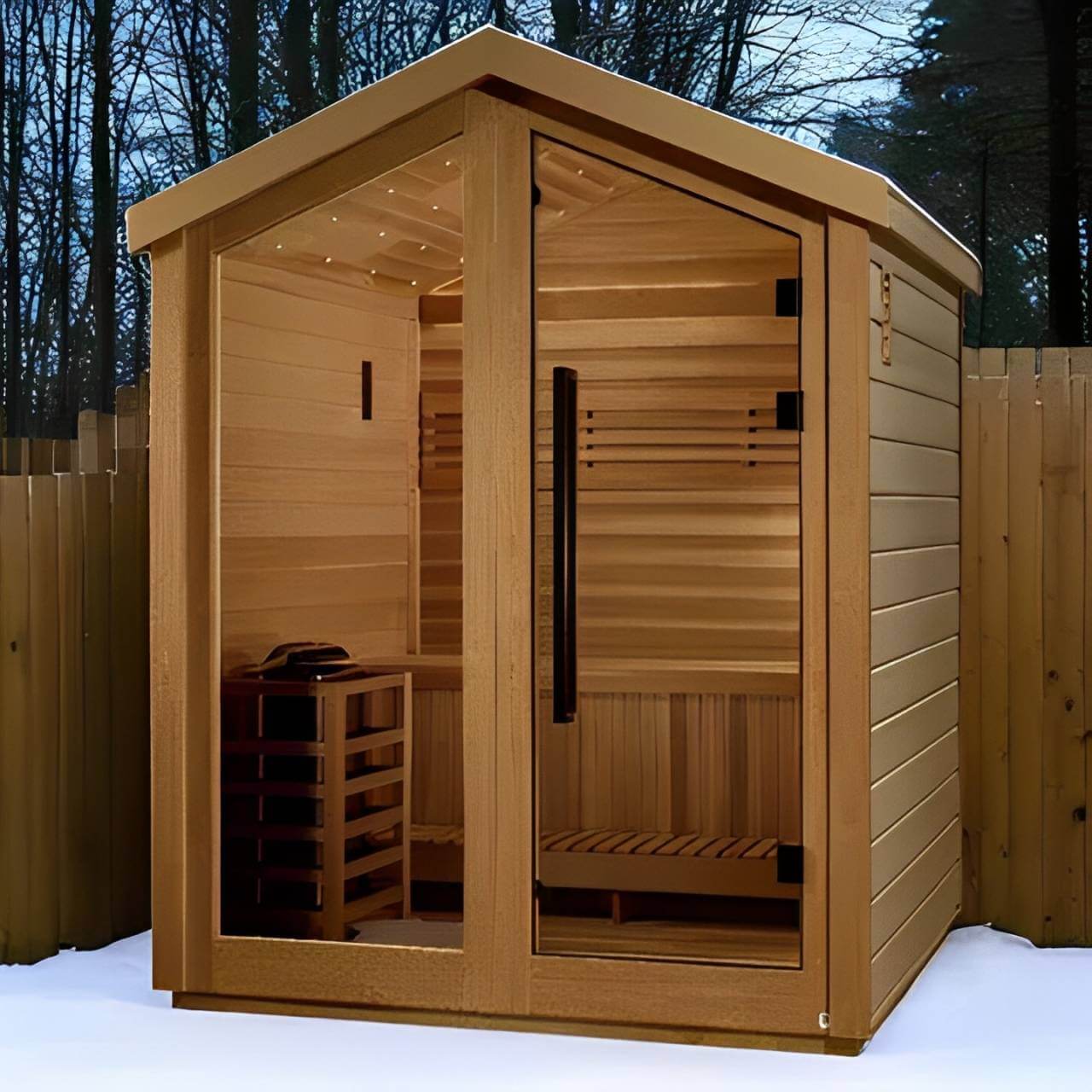 Golden Designs Savonlinna - 3 Person Outdoor Traditional Sauna - Pacific Cedar - Image 3