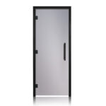 Prosaunas Black Alder, Prehung Tinted ADA Glass Sauna Door 36x81 (Left 3 Black Hinges)
