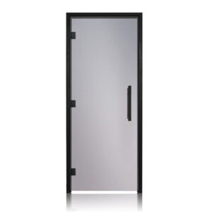 Prosaunas Black Alder, Prehung Tinted ADA Glass Sauna Door 36x81 (Left 3 Black Hinges)