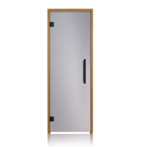 Prosaunas Thermo-Aspen Frame, Prehung Tinted Glass Sauna Door 24x73 (Left Black Hinges)