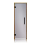 Prosaunas Thermo-Aspen, Prehung Tinted Glass Sauna Door 24x81 (Left Black Hinges)