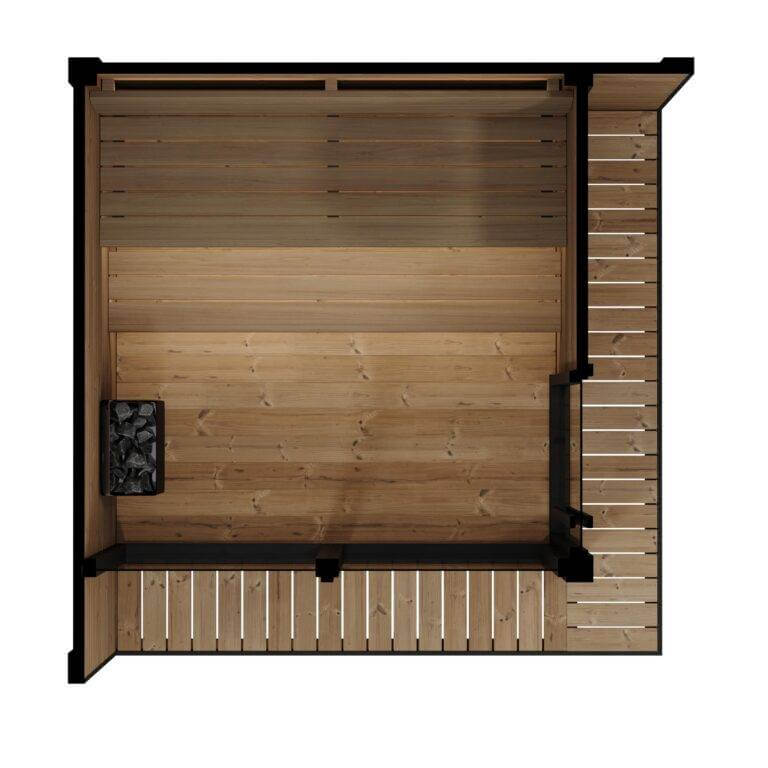 SaunaLife GL6 Outdoor Garden Luxury-Series DIY Sauna Kit, 6 Persons - Image 8