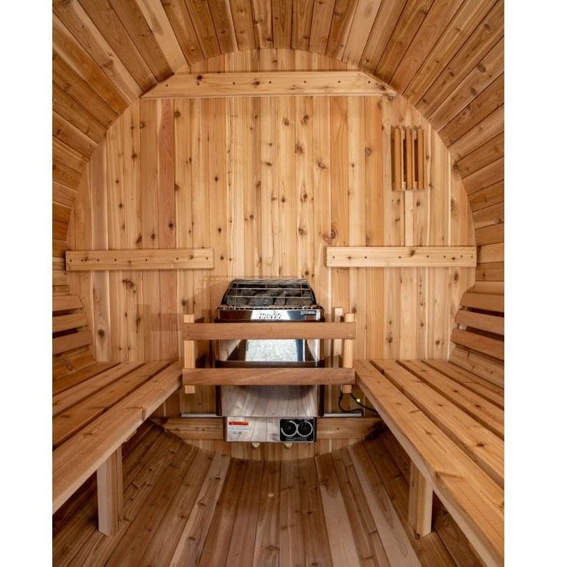 Almost Heaven Charleston 4-Person Canopy Barrel Sauna, 6x6+2 ft. – 2 ft. Porch - Image 3