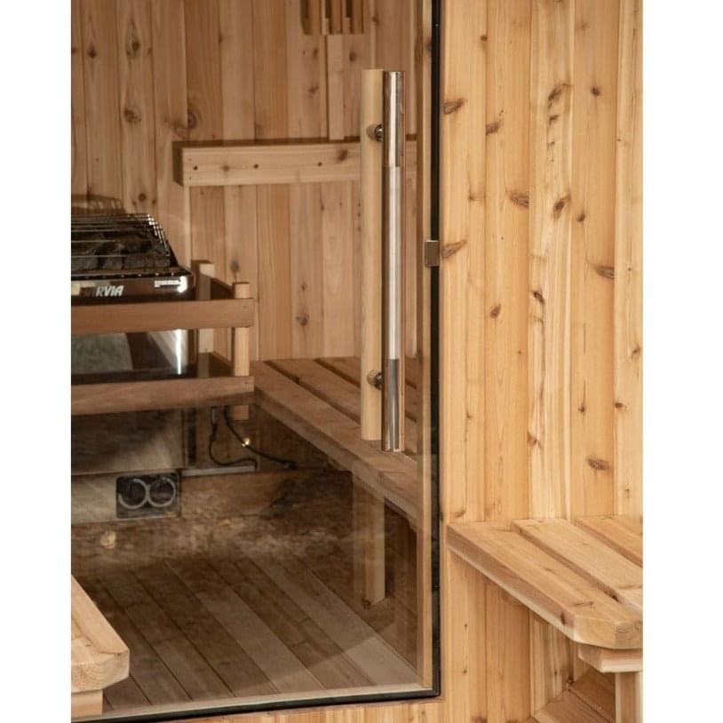 Almost Heaven Charleston 4-Person Canopy Barrel Sauna, 6x6+2 ft. – 2 ft. Porch - Image 4