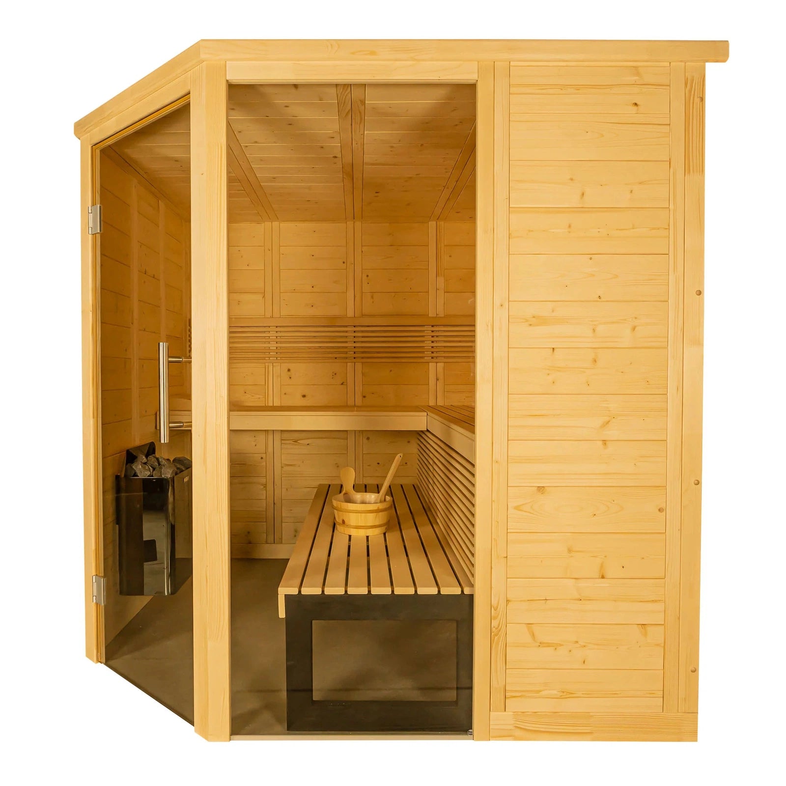 Almost Heaven Himalaya Corner 6-Person Indoor Sauna - Image 5