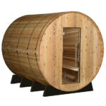 Almost Heaven Lewisburg 6-8 Person Barrel Sauna, 7x8 ft.
