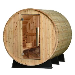 Almost Heaven Princeton 6-Person Barrel Sauna, 6x8 ft.