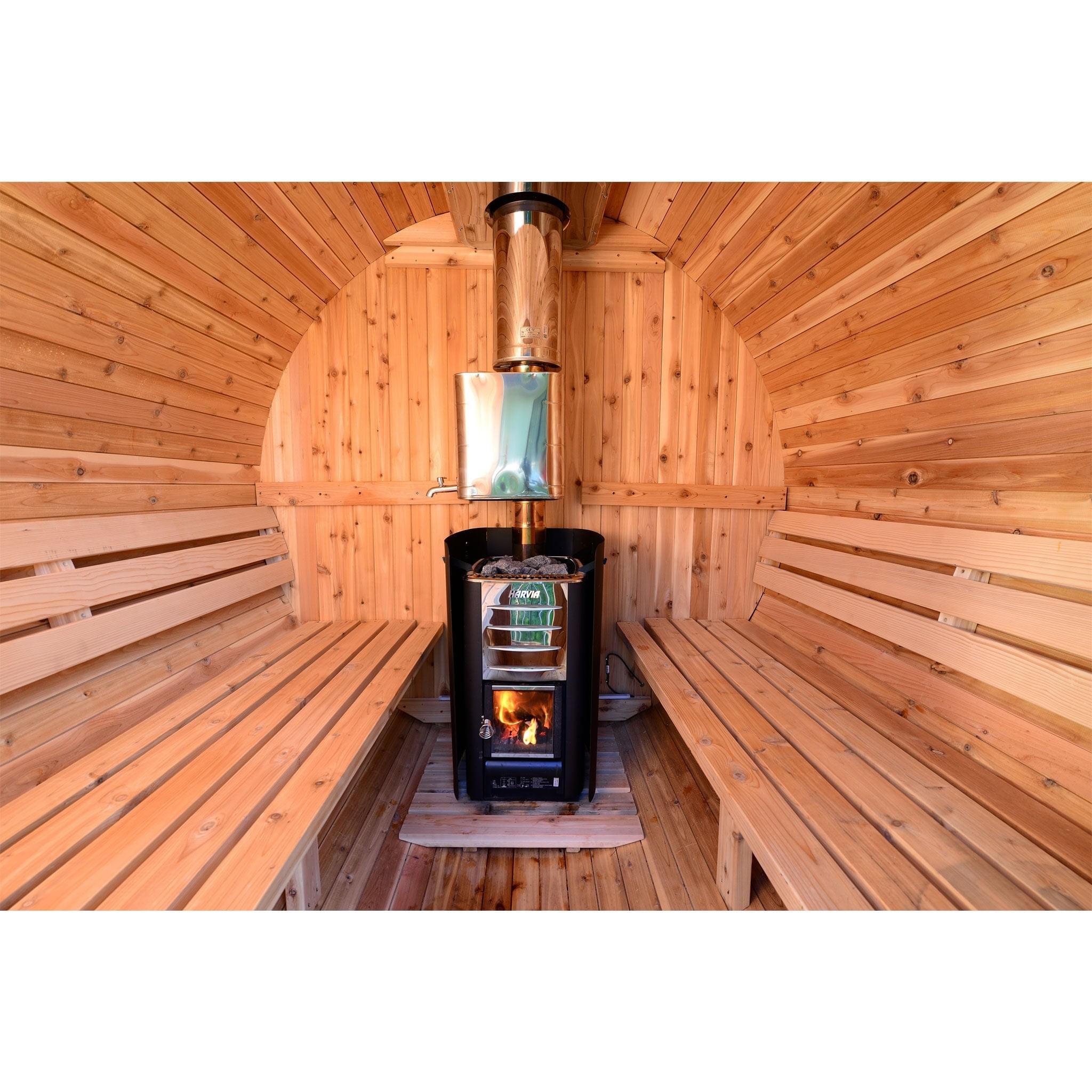 Almost Heaven Seneca 4-6 Person Barrel Sauna, 7x7 ft. - Image 9