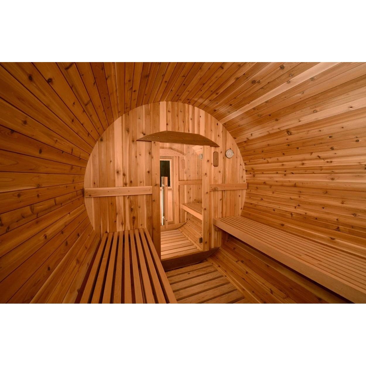 Almost Heaven Shenandoah 4-6 Person Barrel Sauna, 7x10 ft. w/ Changing Room - Image 4