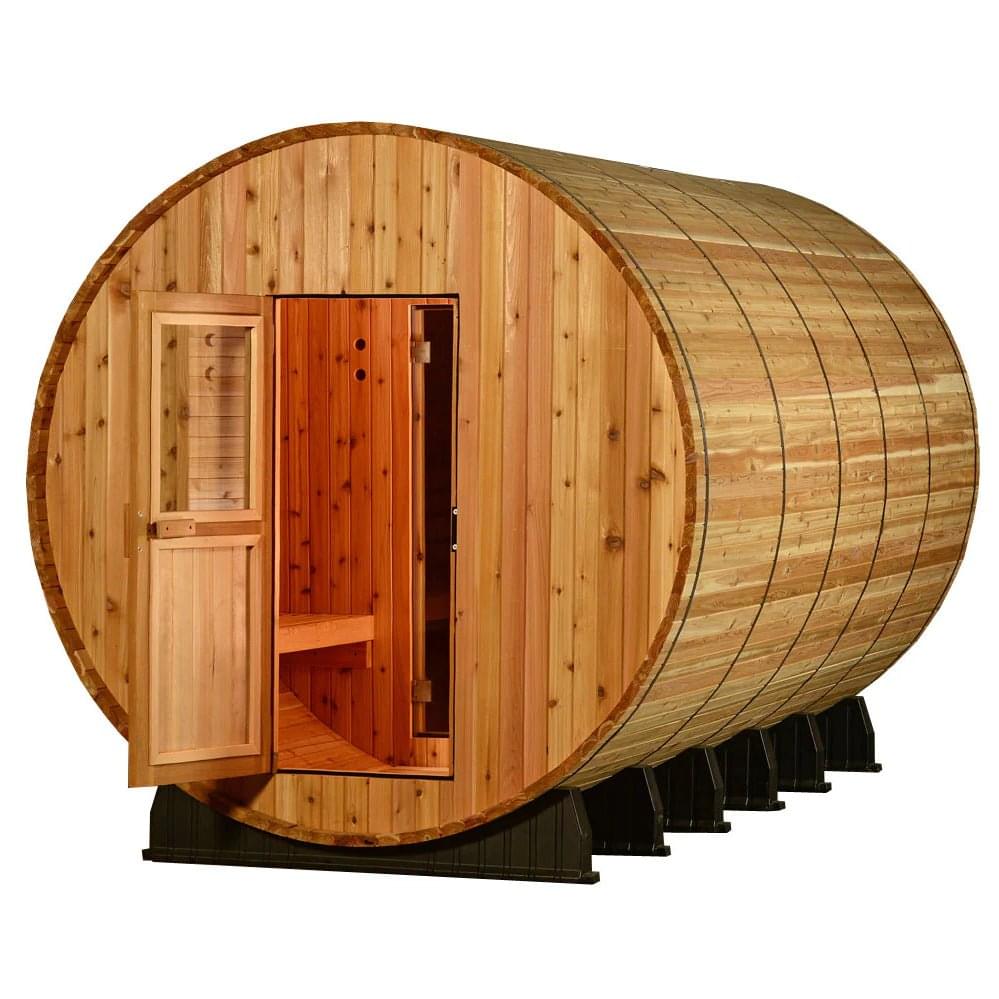 Almost Heaven Shenandoah 4-6 Person Barrel Sauna, 7x10 ft. w/ Changing Room - Image 2