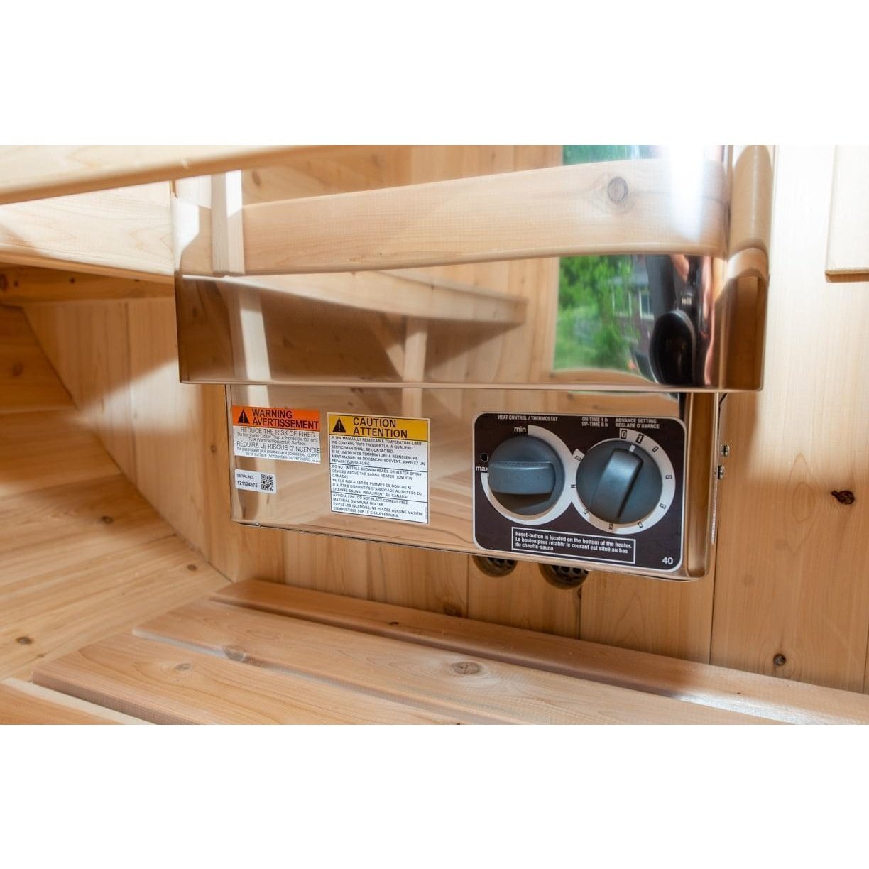 Dundalk Leisurecraft Harmony 2-4 Person Barrel Sauna - Image 12