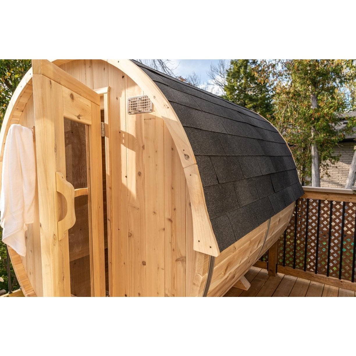 Dundalk Leisurecraft Harmony 2-4 Person Barrel Sauna - Image 24