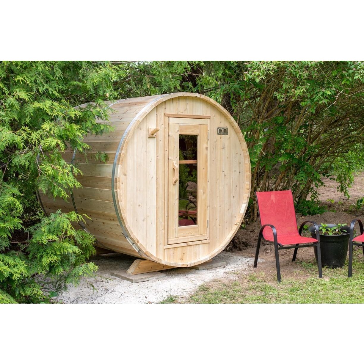 Dundalk Leisurecraft Harmony 2-4 Person Barrel Sauna - Image 5