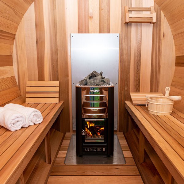 Chimney & Heat Shield Set for Out The Back Wall - Barrel Sauna - Image 5