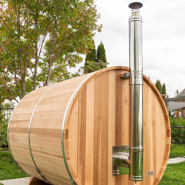 Chimney & Heat Shield Set for Out The Back Wall - Barrel Sauna - Image 2