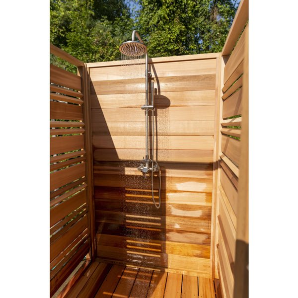 Dundalk Leisurecraft Cloudburst Outdoor Shower - Clear Red Cedar - Image 7