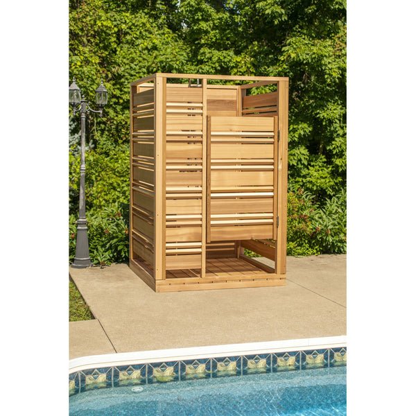 Dundalk Leisurecraft Cloudburst Outdoor Shower - Clear Red Cedar - Image 9
