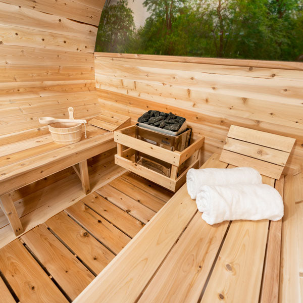 Dundalk Leisurecraft Tranquility MP 2-6 Person Barrel Sauna w/ Panoramic Windows - Image 7