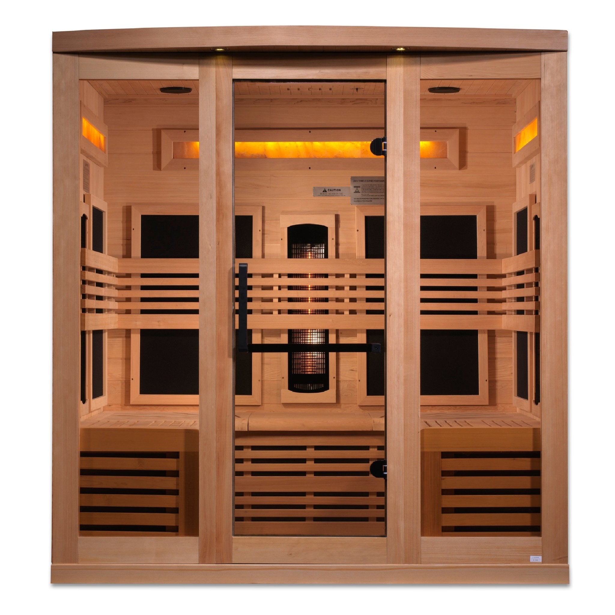 Golden Designs 6-Person Full Spectrum PureTech™ Near-Zero EMF FAR Infrared Sauna w/ Himalayan Salt Bar - Image 2