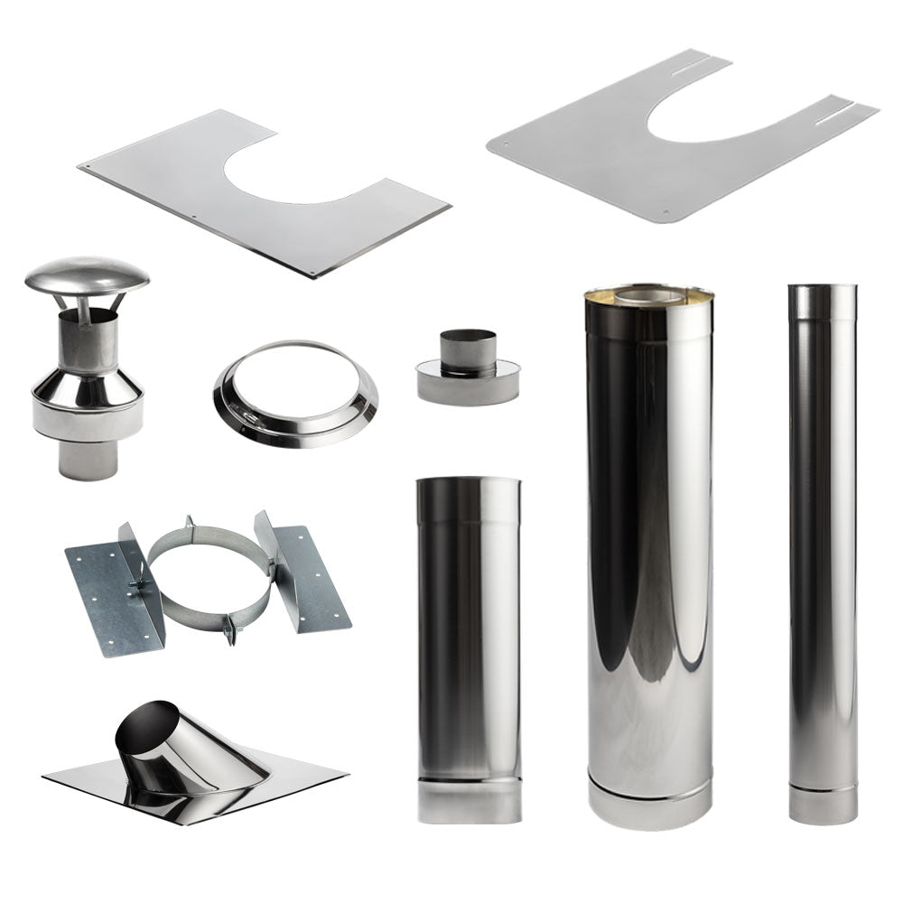 HUUM Sauna Wood Stove Chimney Set, Thru-Ceiling - Image 2